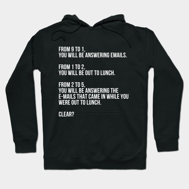 //9-5 LIFE REMINDER Hoodie by urban_whisper